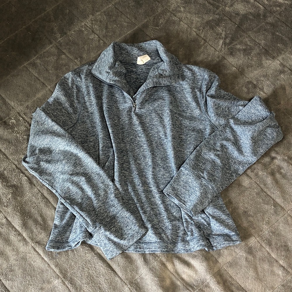 90 Degree By Reflex Heathered Gray Pullover Hoodie